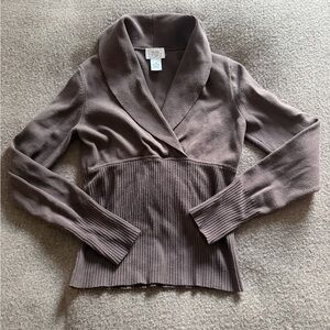 Brown Ribbed Sweater